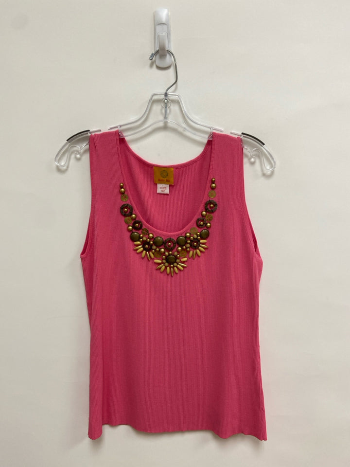 Ruby Rd. Size L Pink Beaded Tank Ladies Top