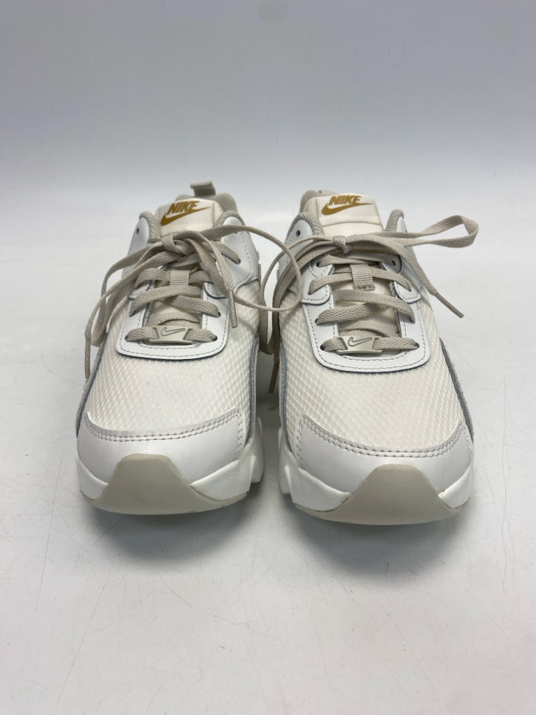 Nike US Shoe Size 6.5 White Beige Lace-up Sneakers