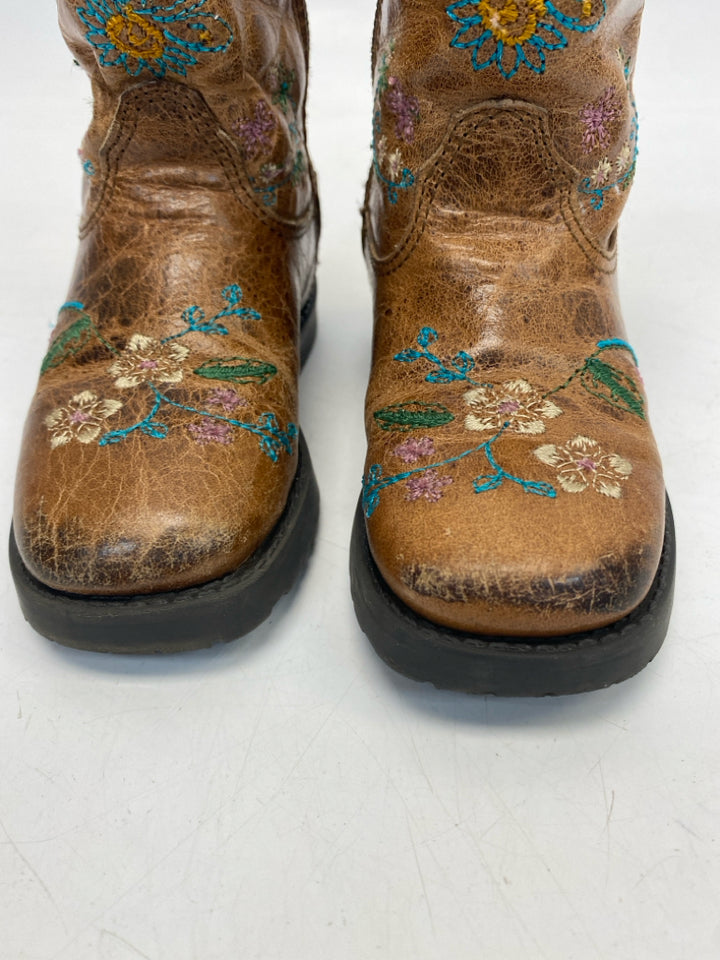 Shyanne SIZE 6 Brown Multi Color Flowers Girl&