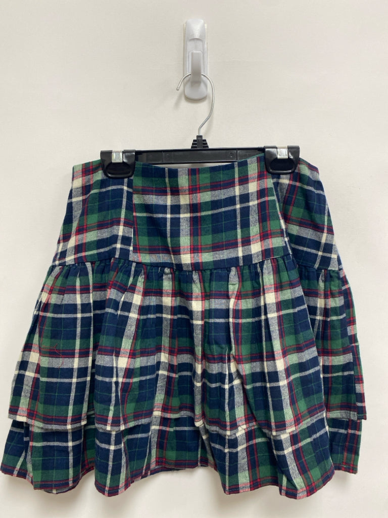 VICI Size S Navy/Cream Green/Red Plaid Flannel Ladies Skirt