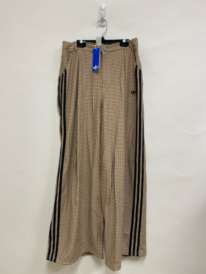 NWT Adidas Size S Beige Orange/Green Wide Leg Ladies Pants