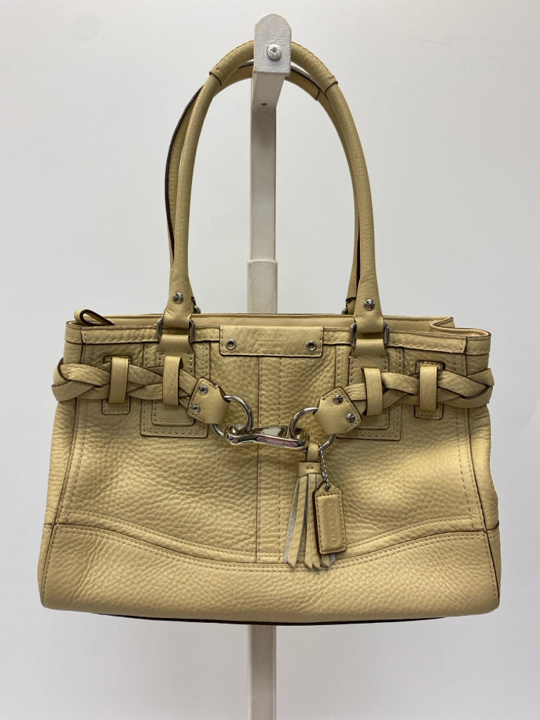 Coach Tan Silver Accent(s) Leather Handbag