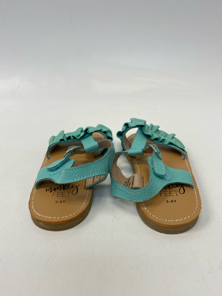 SIZE 3/4 Aqua Ruffles Girl&