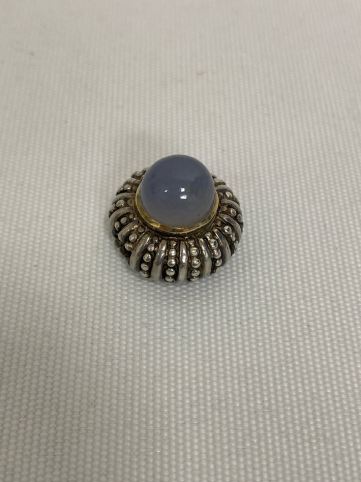 Silver/Gold Periwinkle Sterling Silver Pendant
