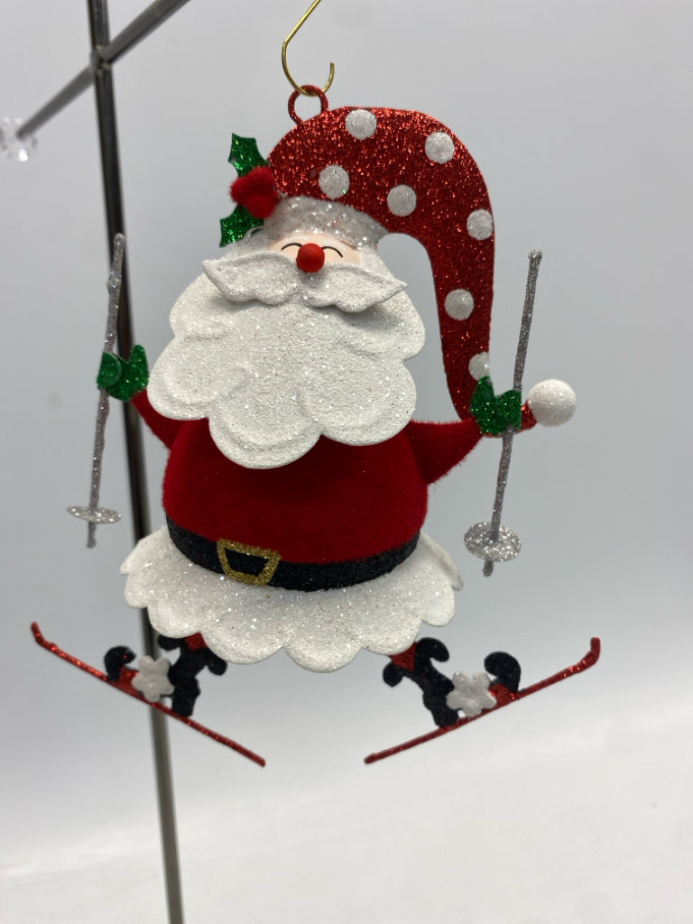 Red/White Polka Dot Glitter Ornaments
