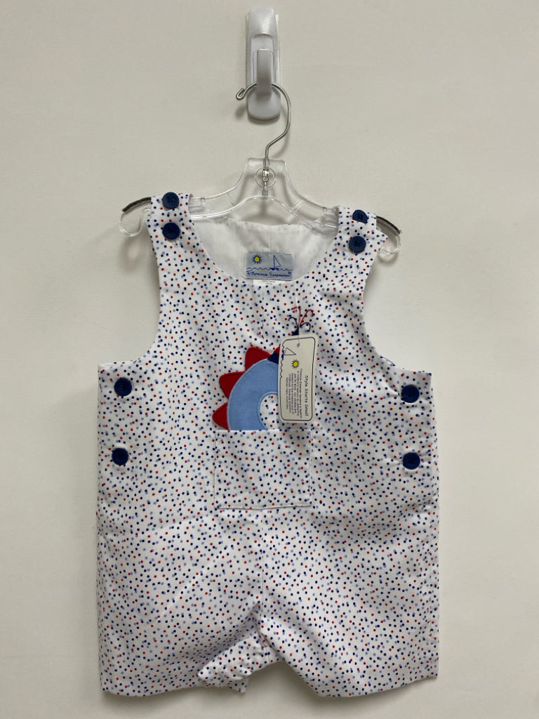 NWT Florence Eisemen SIZE 12M White Blue/Red Dots Sleeveless Boy&