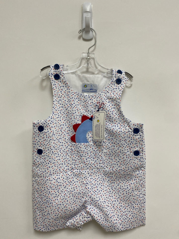 NWT Florence Eisemen SIZE 12M White Blue/Red Dots Sleeveless Boy&
