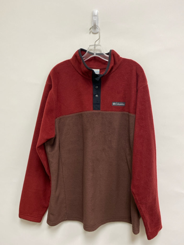 Columbia Size XL Red Brown Fleece Men&