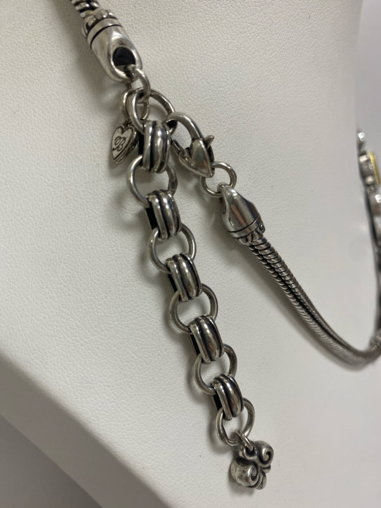 Brighton Silver Color Gold Color Shapes Necklace