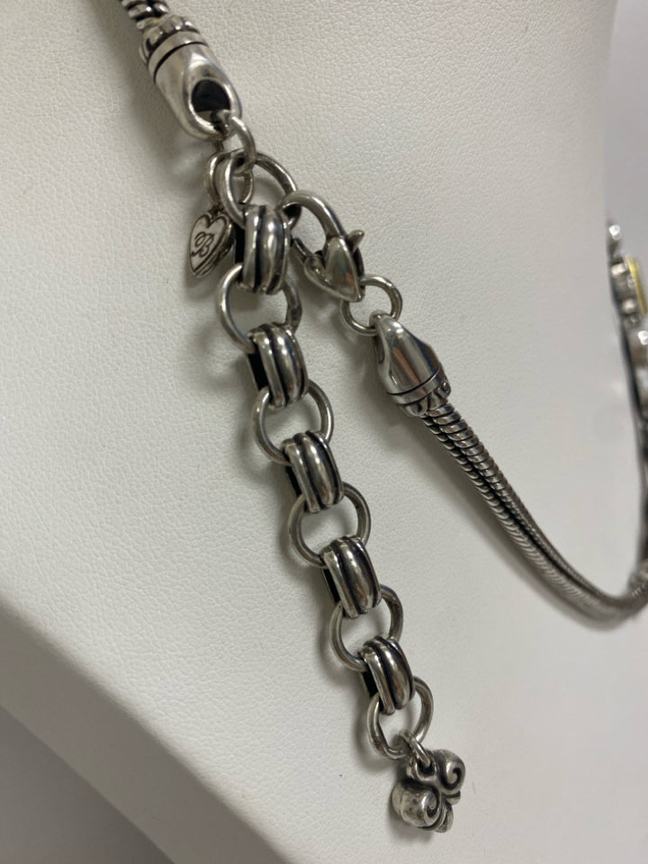 Brighton Silver Color Gold Color Shapes Necklace
