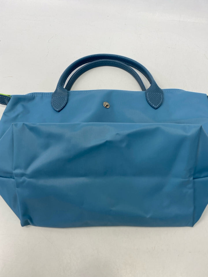 Longchamp Turquoise Nylon Tote Bag