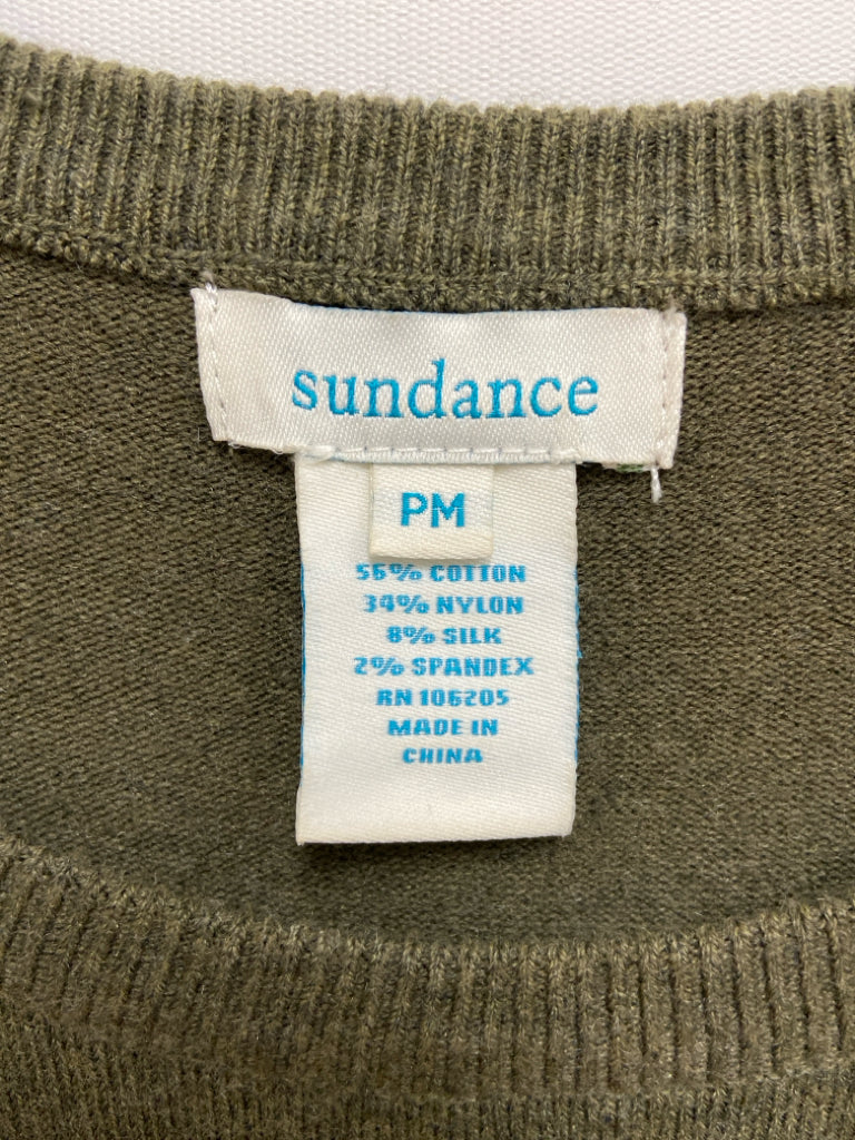 Sundance Size MP Olive Green Pocket(s) Petite Dress