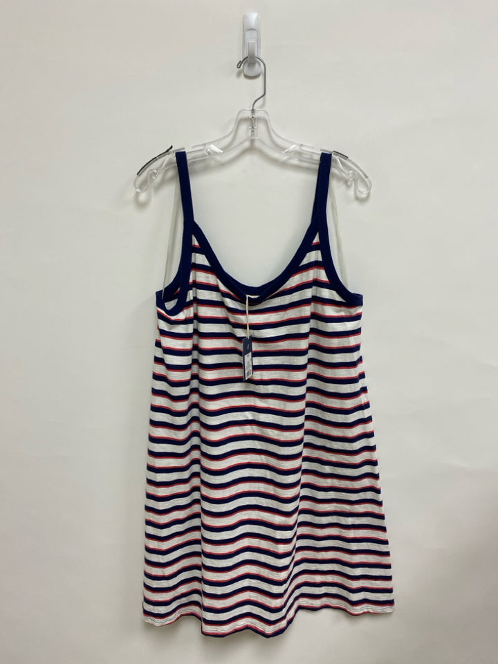 NWT Universal Thread  SIZE  XXL Navy Cream/Red Striped Plus Size Dress