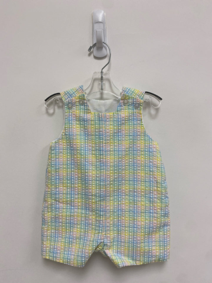 Bailey Boys SIZE 3M Pastels Plaid Sleeveless Seersucker Boy&