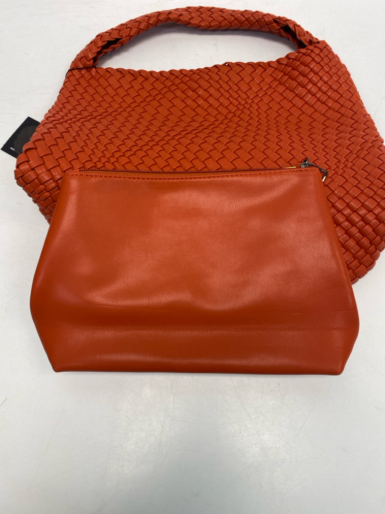 NWT Burnt Orange Woven Handbag