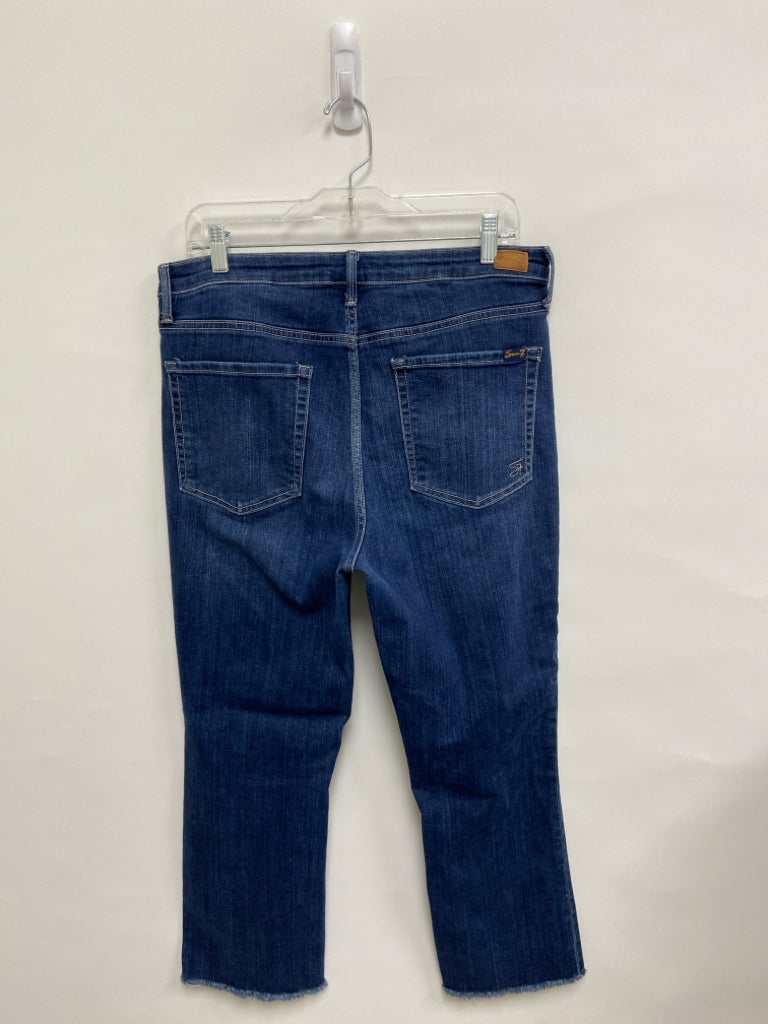 Seven 7 Size 12 Blue Denim Fringe Ladies Jeans