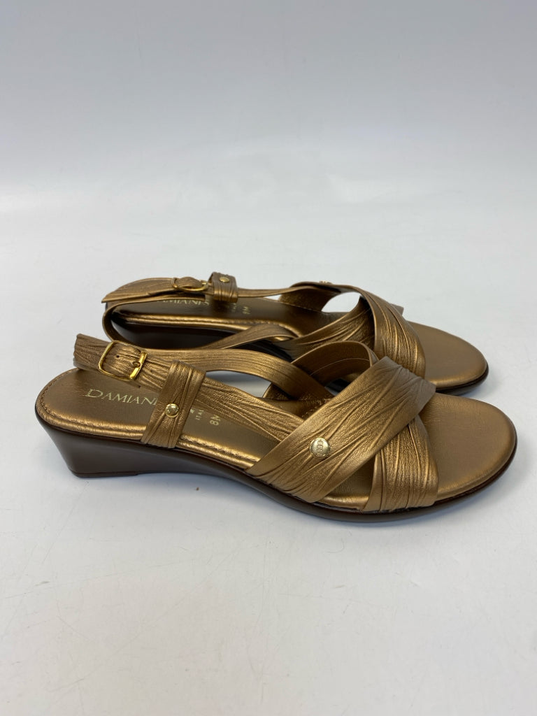 Size 8 Bronze Crisscross Sandals