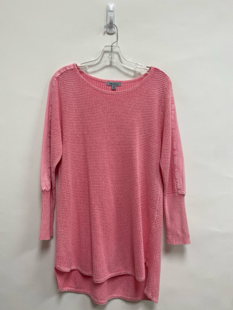 NWT PBJ Blues Size L Pink Waffle Ladies Sweater