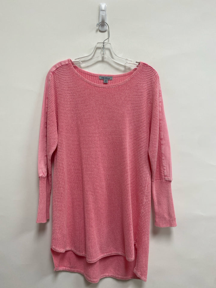 NWT PBJ Blues Size L Pink Waffle Ladies Sweater