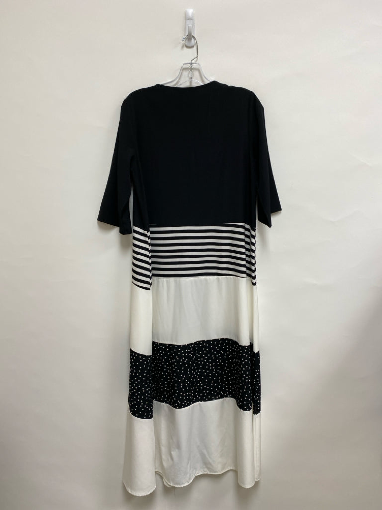 Size S Black White Striped Maxi Ladies Dress