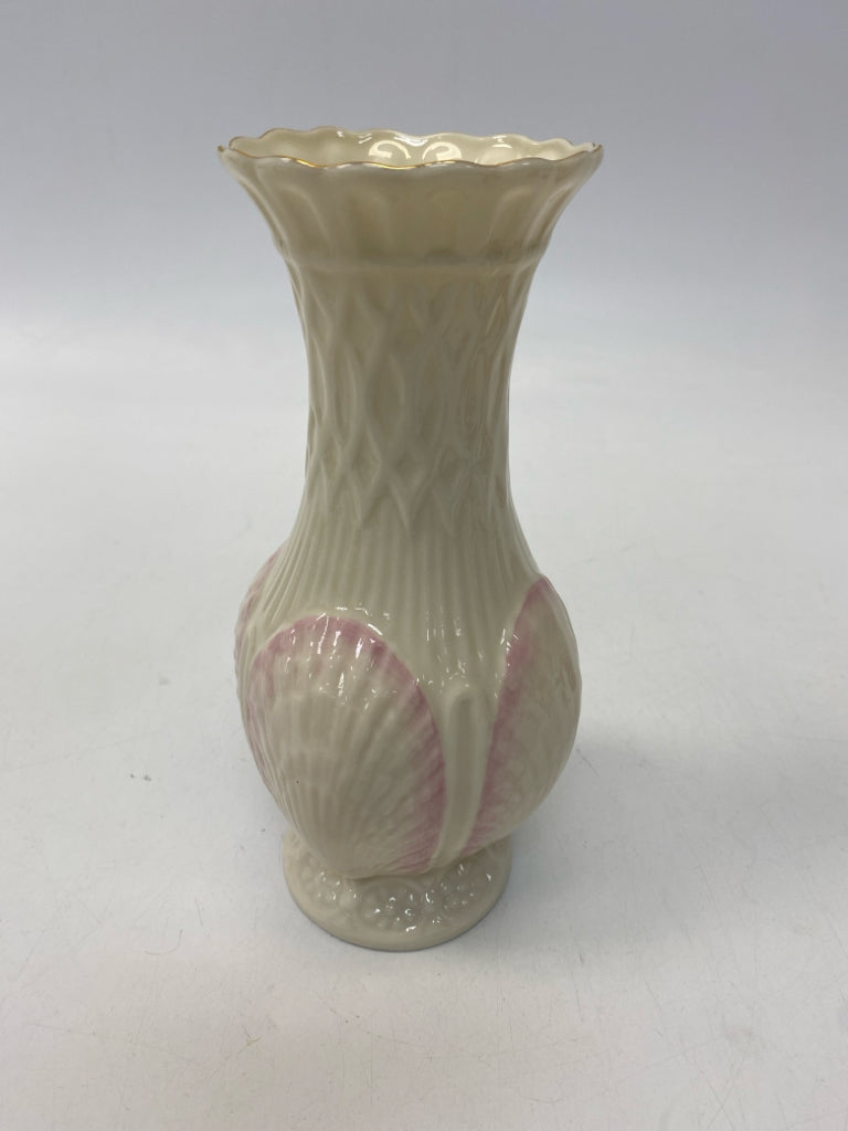 Cream Pink Shells Vase