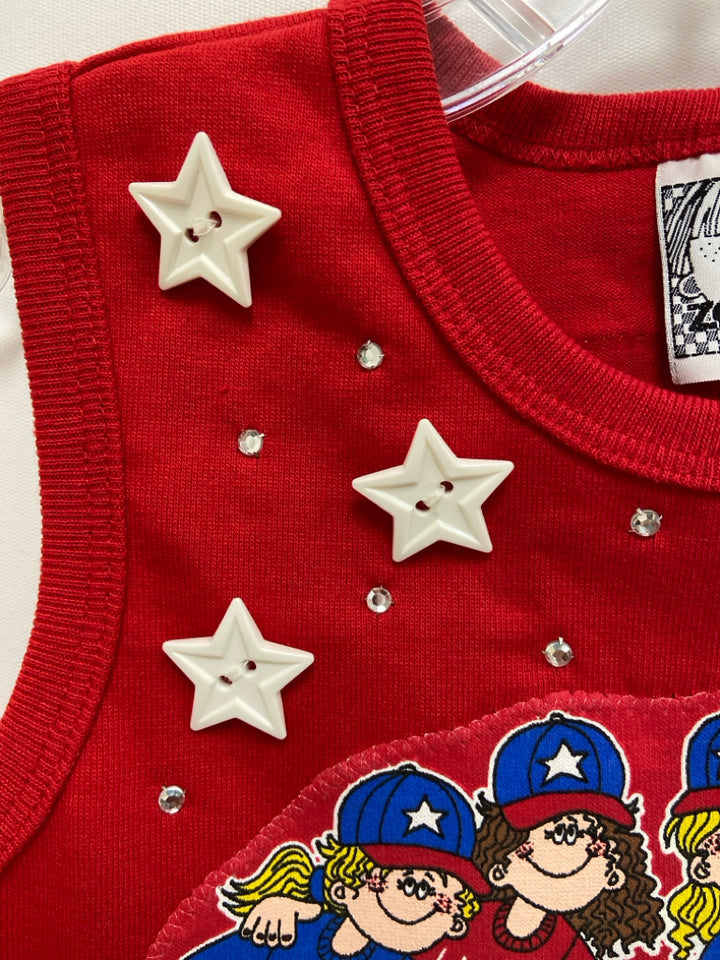 Zoodles SIZE 5/6 Red White/Blue American Flag Sleeveless Girl&