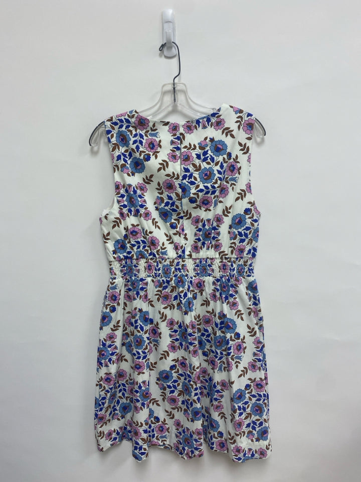 NWT Boden Size 10 White Purple/Blue Floral Sleeveless Ladies Dress