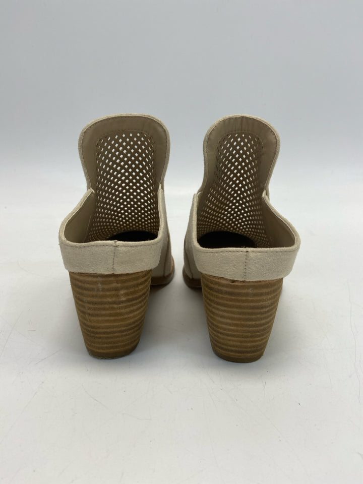 Size 6 Cream Perforated Boots