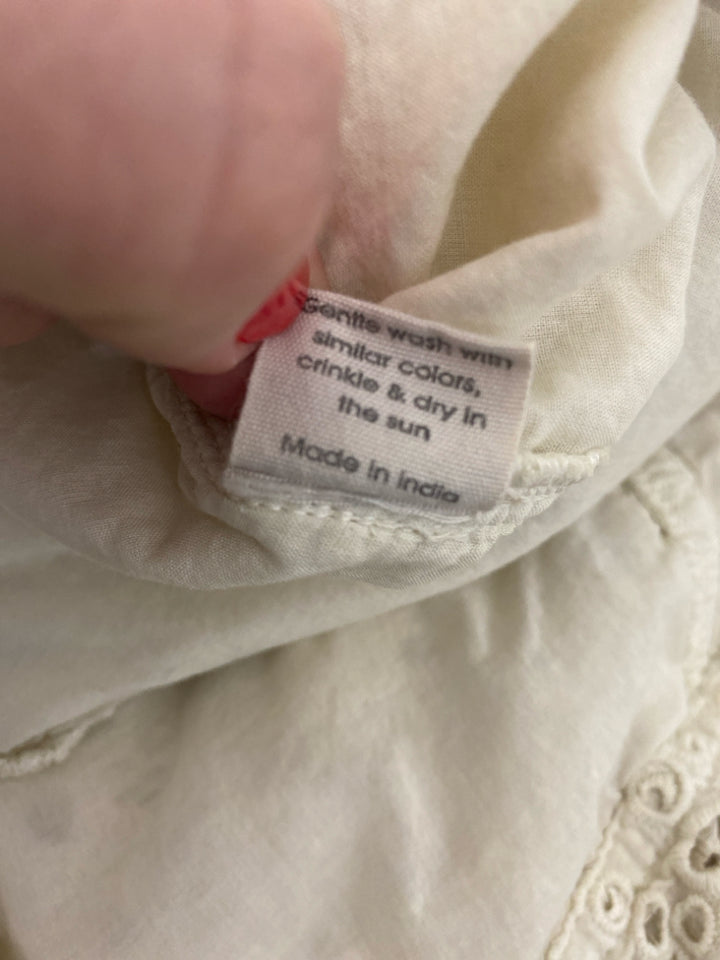 NWT Magnolia Pearl Size OSFM Cream Patchwork Eyelet Ladies Overalls