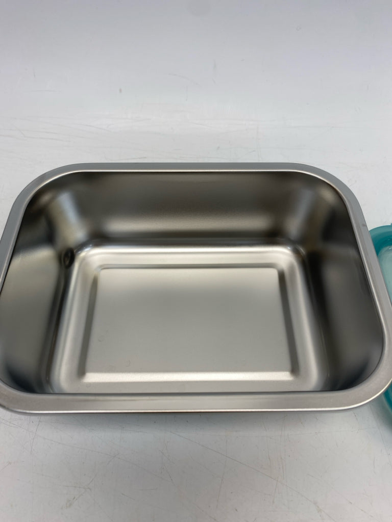 Aqua Silver Stainless Storage Container