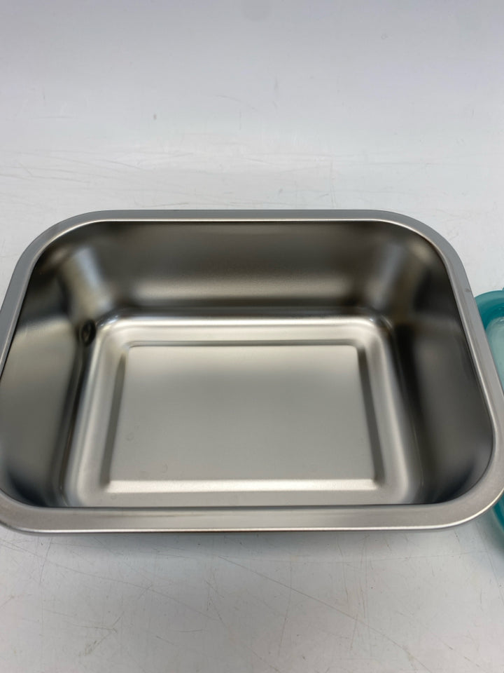Aqua Silver Stainless Storage Container