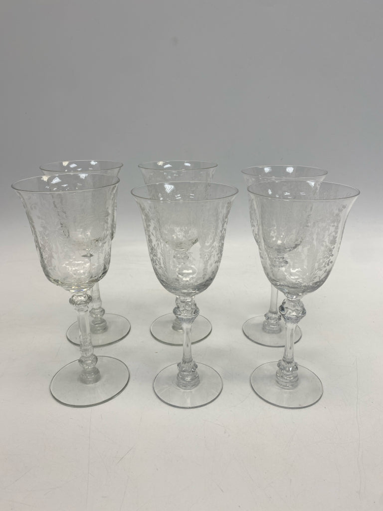 Clear Frosted Etched Glass Glassware