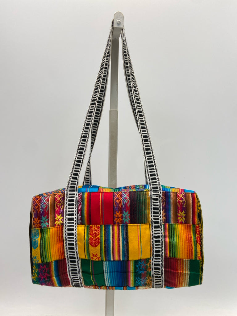 Multi Color Patchwork Duffle Bag