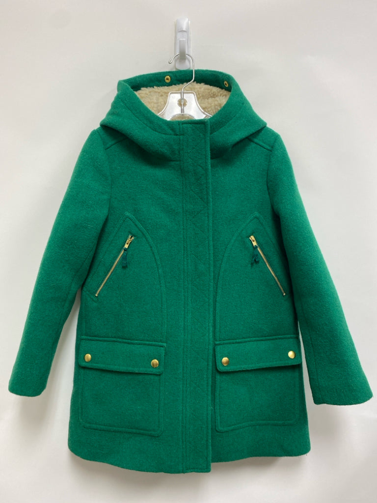 Crew Cuts SIZE 10 Green Zip Down Wool Blend Girl&