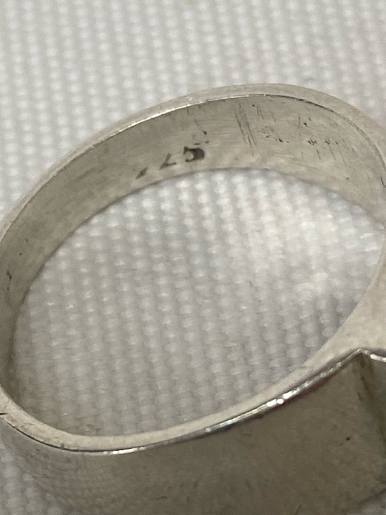 Blue Silver Square Ring