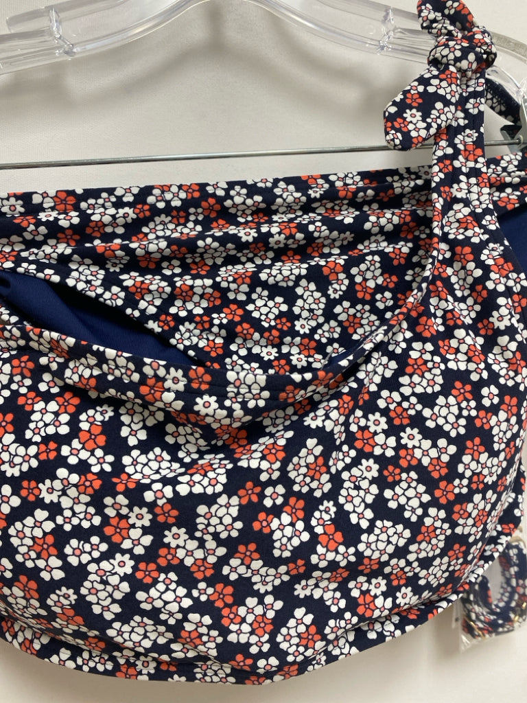 NWT Michael Kors Size M Navy White/Pink Floral Ladies Swimwear
