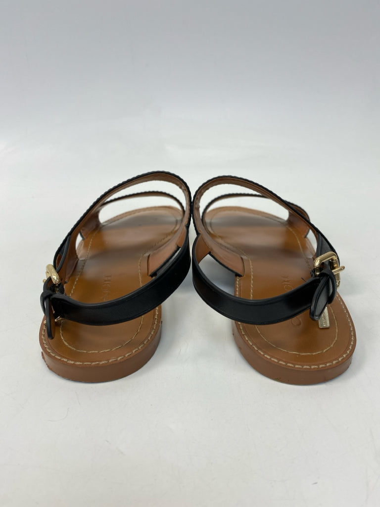 Coach  Size 8.5 Black Leather Sandals