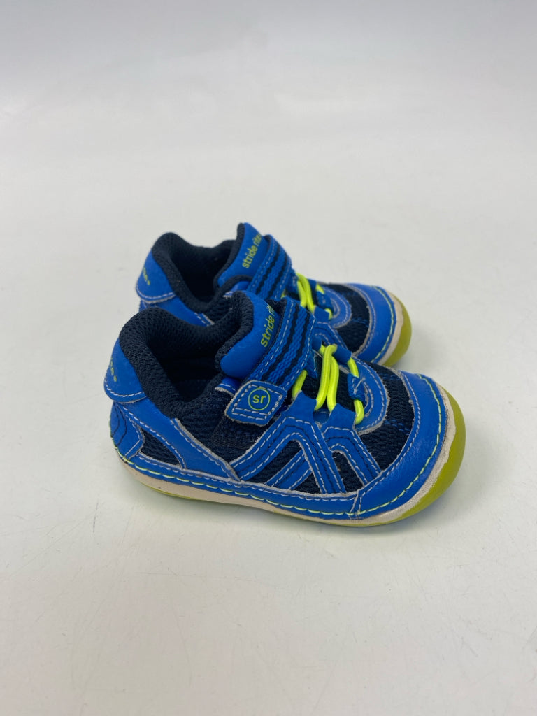 Stride Rite SIZE 3 Royal Blue Neon Yellow Boy&
