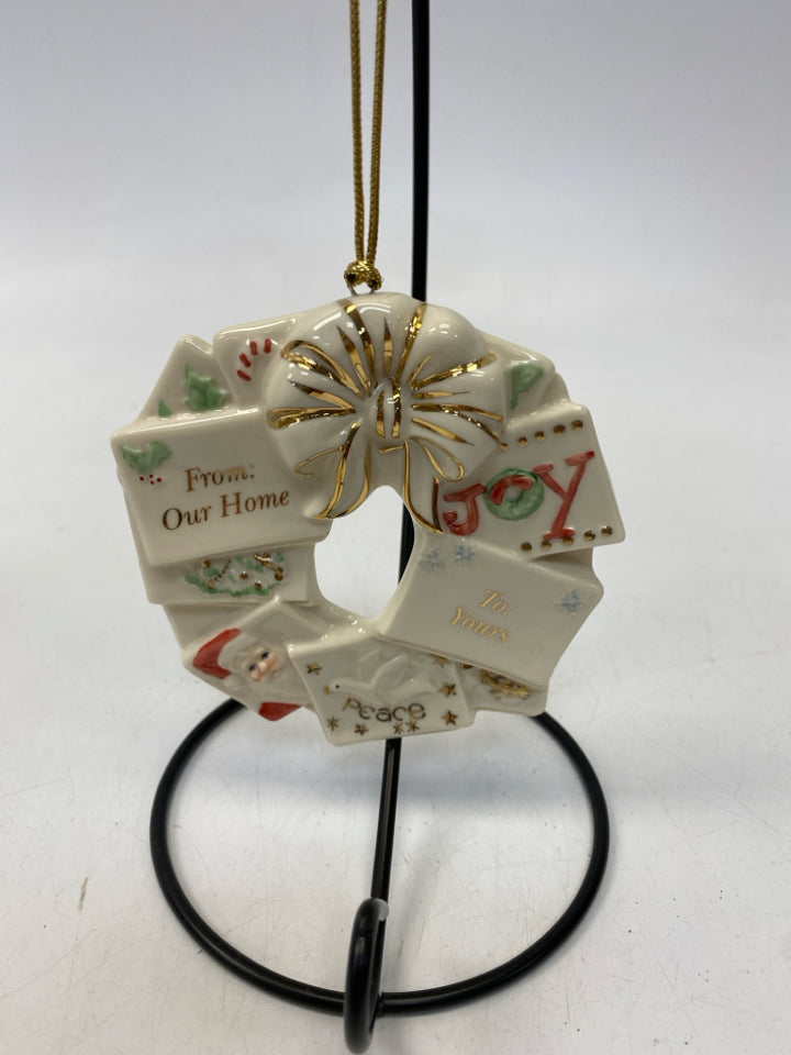 Lenox  Ornament Our Home to Yours Wreath
