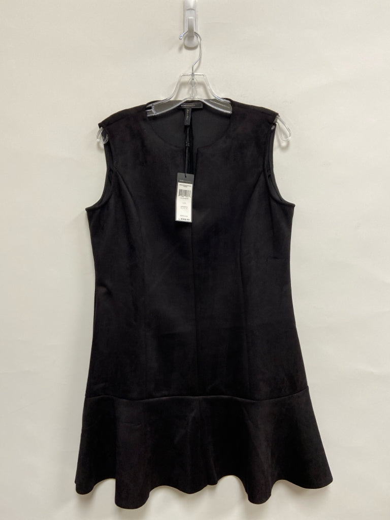 NWT BCBG Size L Black Sleeveless Faux Suede Ladies Dress