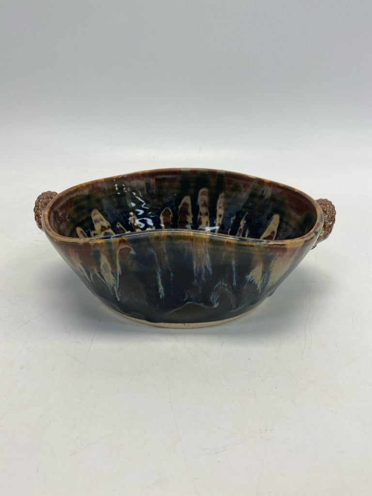 Brown Tan/blue Gradient Pottery