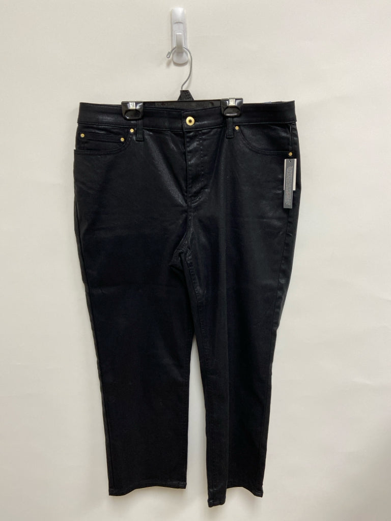 NWT Talbots Size 14P Black Shimmery Petite Pants