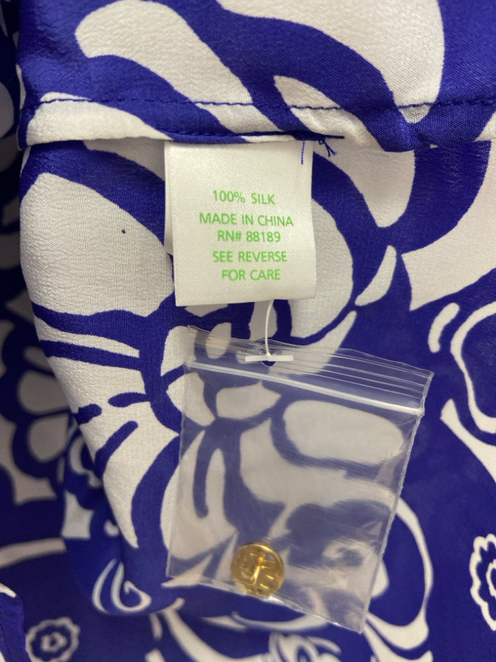 NWT LILLY PULITZER Size M Blue/White Shells Ladies Top