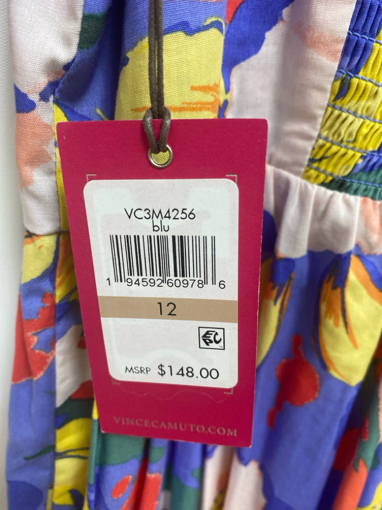 NWT VINCE CAMUTO Size 12 Pink Blue/Multi Flowers Ladies Dress