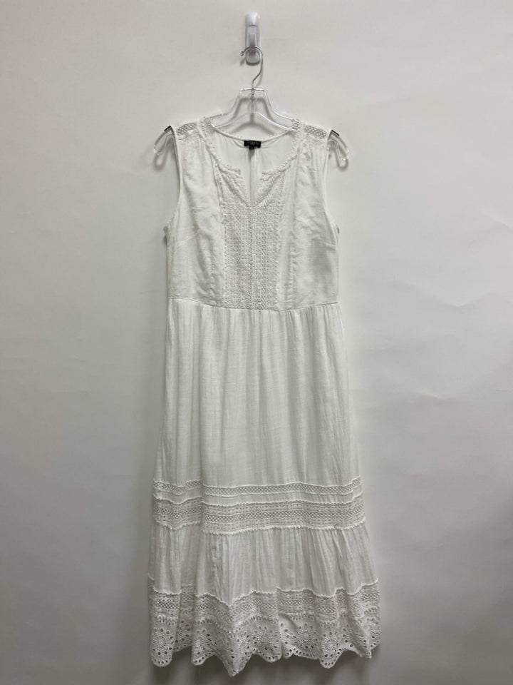 Talbots Size 10P White Sleeveless Petite Dress