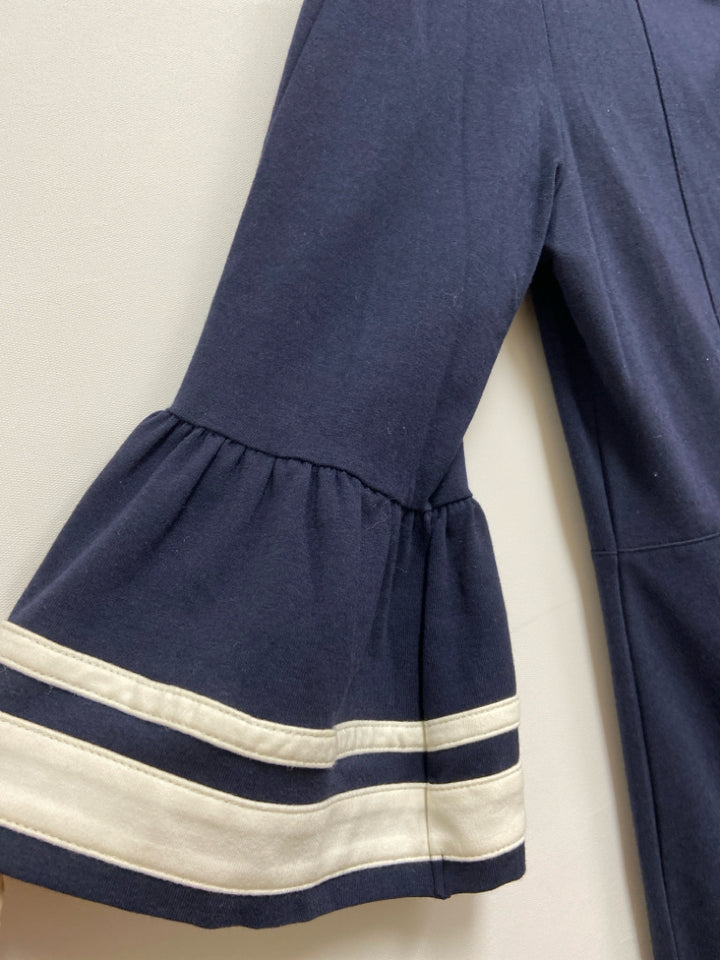 NWT DUFFIELD LANE Size XS Navy White Bell Sleeves Ladies Dress