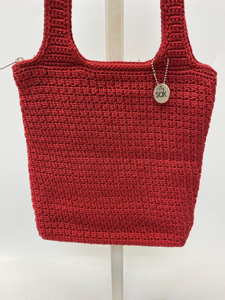 Sak Red Crochet Handbag