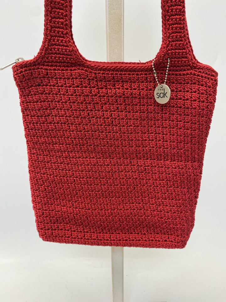 Sak Red Crochet Handbag