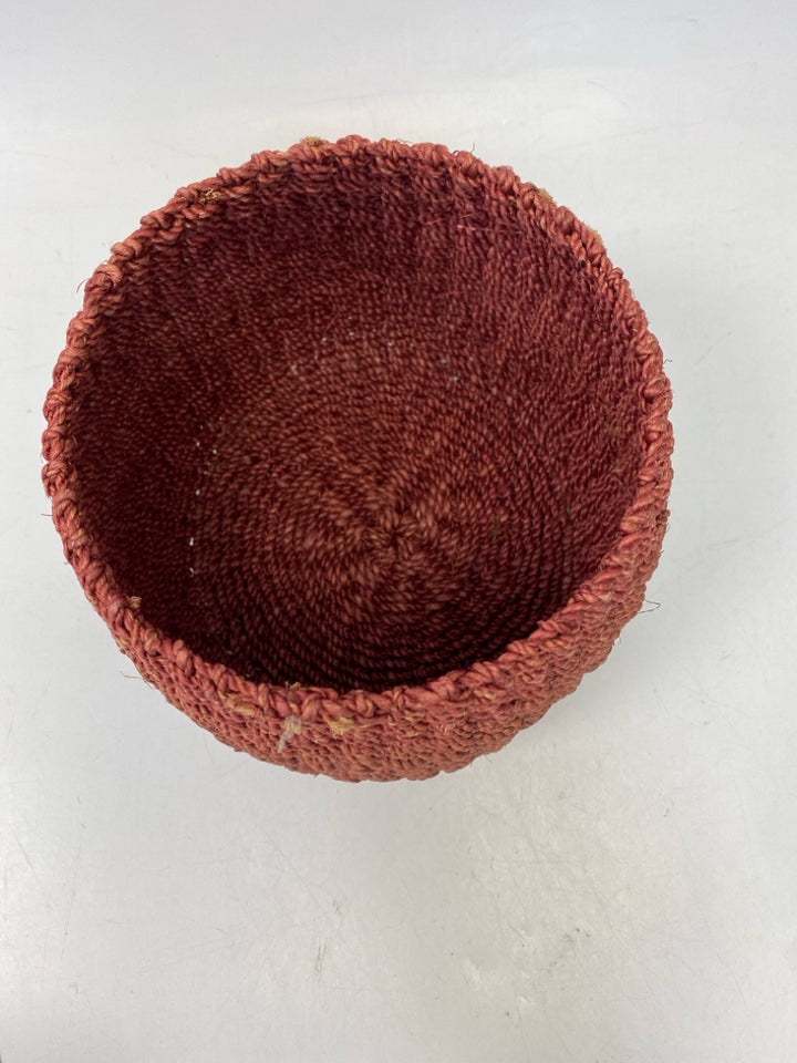 Dark Coral Woven Box