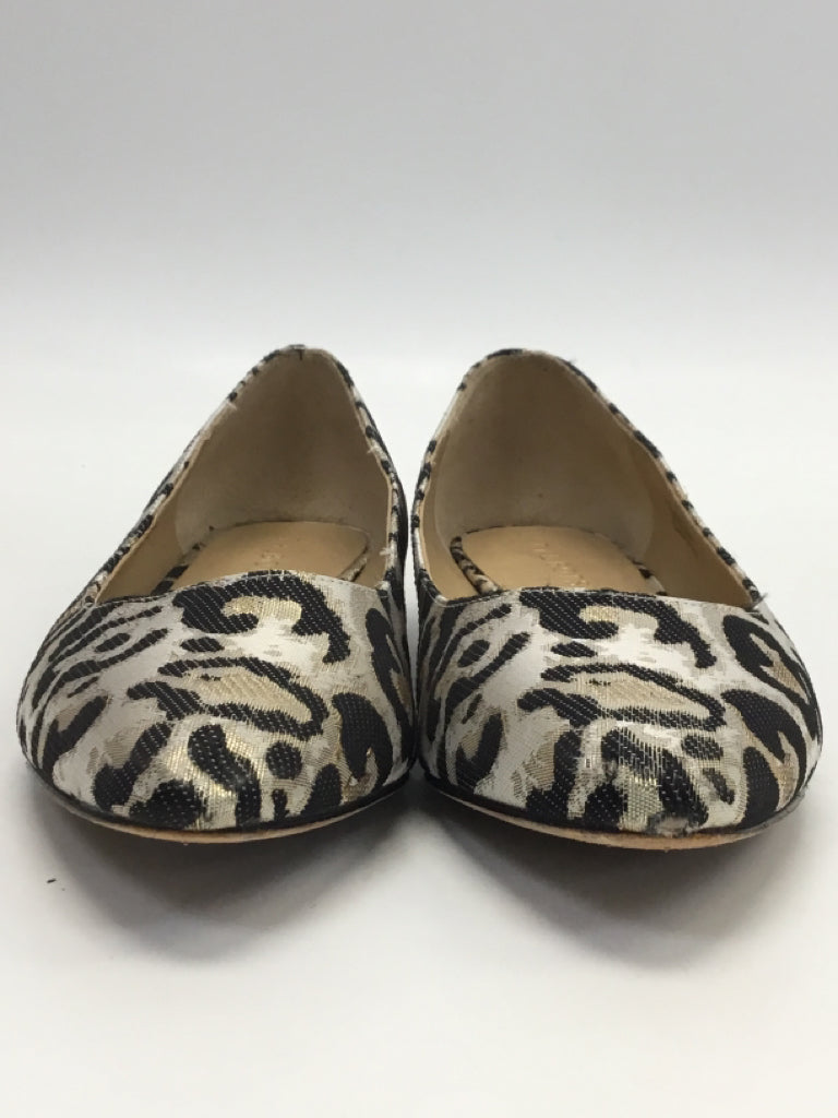 Talbots US Shoe Size 8 Silver/Black Fabric Flats